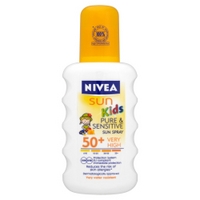 NIVEA SUN - Kids Pure & Sensitive Sun Spray 50+ Very High - 200ml