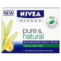 NIVEA VISAGE - Pure & Natural Regenerating Night Cream - 50ml