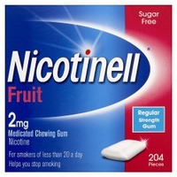 Nicotinell - Fruit 2mg Chewing Gum Regular Strength Gum - 204 Pieces