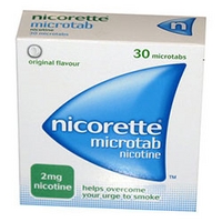 Nicorette Microtab Original 2mg Nicotine Low Strength - 30 Tablets