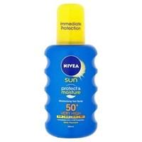 nivea sun protect ampamp moisture moisturising sun spray spf50 very hi ...