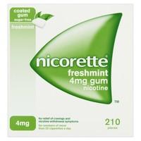 nicorette chewing gum 4mg freshmint 210 pieces