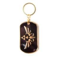 Nintendo Legend Of Zelda Enamel Royal Crest Keychain Black/gold (ke1ubpzss)