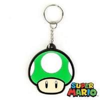Nintendo Super Mario Bros Rubber 1-Up Mushroom Keychain