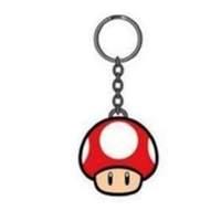 Nintendo Super Mario Bros Rubber Super Mushroom Keychain