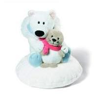 NICI Polar Bear and Seal Cushion