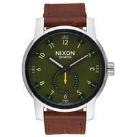 nixon patriot leather watch surplusbrown