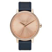 Nixon Kensington Leather Watch - Rose Gold/Navy