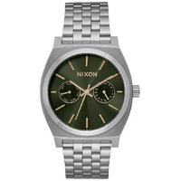 nixon time teller deluxe watch olive sunray