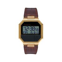 Nixon Re-Run Leather Watch - Brown Croc