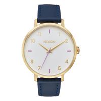 Nixon Arrow Womens Leather Watch - Grey/Navy