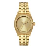 nixon medium time teller womens watch all gold