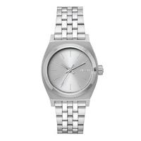 nixon medium time teller womens watch all silver