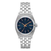 Nixon Medium Time Teller Womens Watch - Navy/Rose Gold