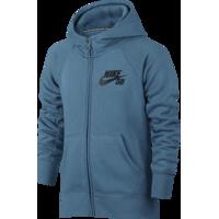 Nike SB Icon Boys Zip Hoodie - Smokey Blue/Anthracite