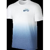 Nike SB Dri Blend Dip Dye T-Shirt - White/Industrial Blue