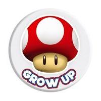 Nintendo Grow Up Pin Badge