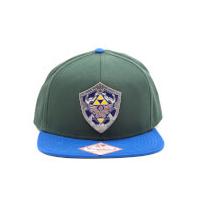 Nintendo The Legend of Zelda Metal Hylian Shield Snapback Cap - Green/Blue