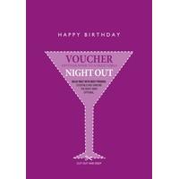 night out voucher | personalised birthday card