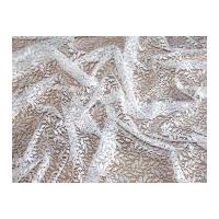 Nicole Trailing Leaf Design Lace Dress Fabric Light Ivory