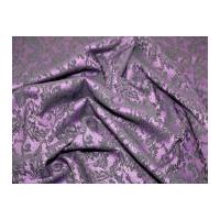 Nicole Vintage-Style Lace Effect Stretch Jacquard Dress Fabric Purple & Black