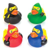 ninja rubber ducks pack of 4