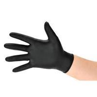 Nitrile Powder Free Medium Disposable Gloves Black Pack of 100 73997