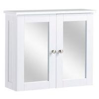 nicolina double door white mirror cabinet