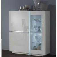 Nicoli Display Cabinet In White High Gloss With 3 Doors