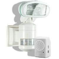 nightwatcher nw300 robotic halogen security light with alarm white