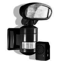 NightWatcher NW300 Robotic Halogen Security Light with Alarm (Black)