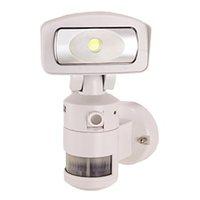 Night Watcher Robotic PIR LED Security Light & Recorder - White