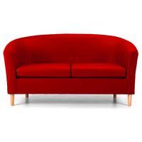 Nicole 2 Seater Faux Leather Tub Red