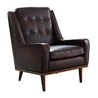 Nina Oxford Leather Chair, Brown