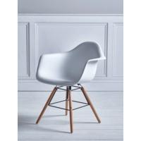 Nils Moulded Armed Chair - White