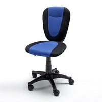 Nissan Fabric Home Office Chair In Blue And Black With Castors