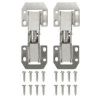 nickel effect metal lay on sprung hinge pack of 2