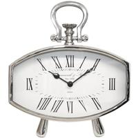 nickel oval table clock