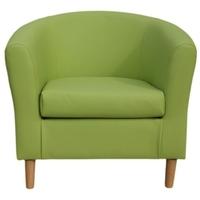 Nicole Lime Faux Leather Tub Chair