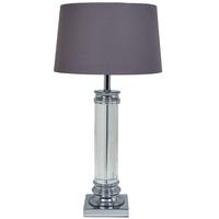 Nickel and Crystal Table Lamp Base Only
