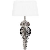 nickel wall lamp beau site with white shade