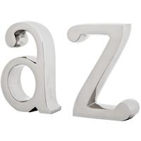 Nickel Bookend A-Z (Set of 2)