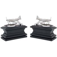 Nickel Bookend Hydroplane (Set of 2)