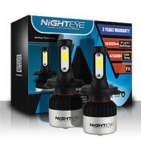 NIGHTEYE 2xH4 Hi/Lo Super Bright COB LED Car Headlight Auto Replacing Led Bulbs H4 High beam Low Beam Head Lamps Auto H4 Led Headlight