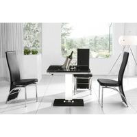 nitro extendable dining table with 4 d212 dining chairs