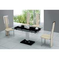 Nitro Extendable Dining Table with 4 D231 Dining Chairs