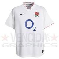 nike england home replica rugby shirt 0910 2x large