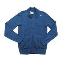 nike sportswear full zip wool cardigan sweater 546493 411 slate blue jumper