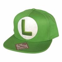 Nintendo Super Mario Bros Luigi Symbol Snapback Hip Hop Hat Baseball Cap Green