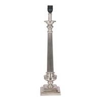 Nickel Tapered Column Table Lamp, Silver